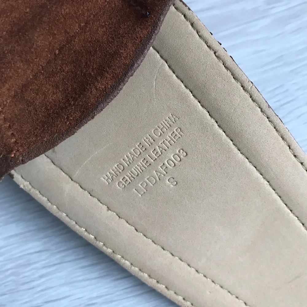 LINEA PELLE BROWN SUEDE LEATHER WIDE BELT WOMENS SMALL